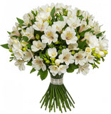 Alstroemeria and White Freesias Bouquet