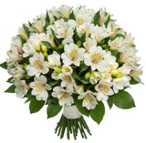 Alstroemeria and White Freesias Bouquet - Flowers Box London