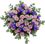Amazing Bouquet of Lavender Roses and Iris - Flowers Box London