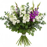 Amazing Bouquet of White Stock and Gladioli
