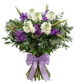 Amazing Bouquet of White Stock and Gladioli - Flowers Box London