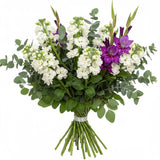 Amazing Bouquet of White Stock and Gladioli - Flowers Box London