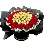 Amazing Box of Chocolate with Roses & Gypsophila