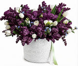 Amazing Lilac Basket with Touch of Blue - Flowers Box London