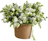Amazing Lilac Basket with Touch of Blue - Flowers Box London