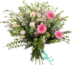 Amazing Lisianthus with Gerberas Bouquet - Flowers Box London