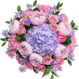 Amazing Peonies and Sweet Pea Bouquet