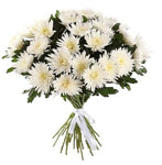 Anastasia White Chrysanthemum Bouquet - Flowers Box London