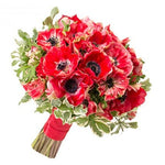 Anemones with Greenery Bridal Bouquet