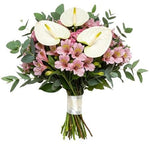 Anthurium with Alstroemeria Bouquet - Flowers Box London
