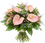 Anthurium with Astilbe and Hypericum Bouquet - Flowers Box London