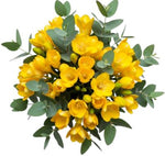 Aromatic Bouquet of Freesias and Eucalyptus
