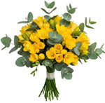 Aromatic Bouquet of Freesias and Eucalyptus - Flowers Box London