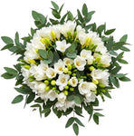 Aromatic Bouquet of Freesias and Eucalyptus