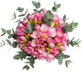 Aromatic Bouquet of Freesias and Eucalyptus