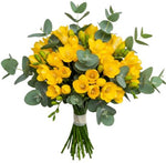 Aromatic Bouquet of Freesias and Eucalyptus