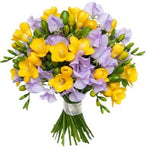 Aromatic Bouquet of Freesias and Sweet Pea - Flowers Box London