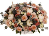 Autumn Flowers with Pumpkin Basket - Flowers Box London