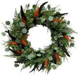 Autumn Twilight Feather Wreath - Flowers Box London