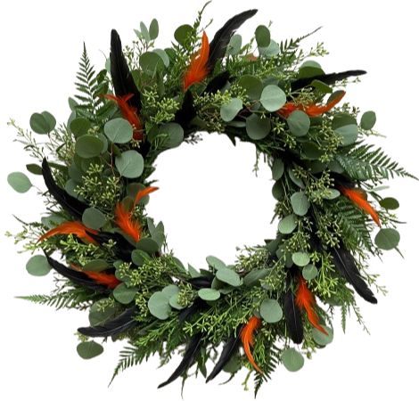 Autumn Twilight Feather Wreath