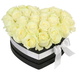 Avalanche White Roses in a Box - Flowers Box London
