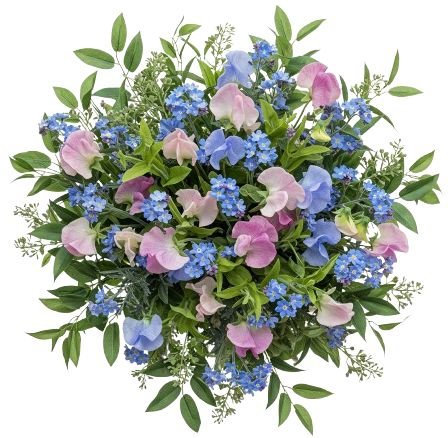 Azure Dream Bouquet of Sweet Pea and Forget Me Not - Flowers Box London
