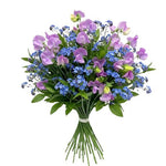 Azure Dream Bouquet of Sweet Pea and Forget Me Not