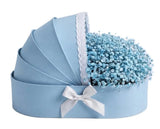 Baby Blue Gypsophila Cradle Box - Flowers Box London