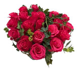 Beautiful Box of Cerise Roses with Greenery