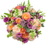 Beautiful Peach and Pink Bouquet of Flowers