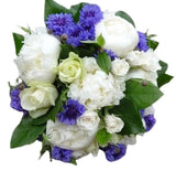 Beauty of White and Blue Bouquet - Flowers Box London