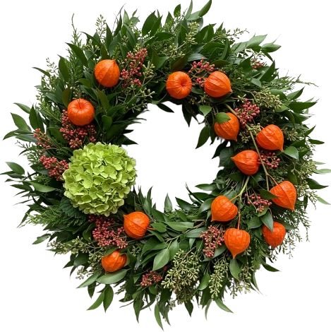 Berry Lantern Garden Song Door Wreath - Flowers Box London