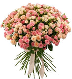 Bi - colored Spray Roses Flower Bouquet - Flowers Box London