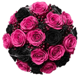 Black and Cerise Roses Spooky Bouquet - Flowers Box London