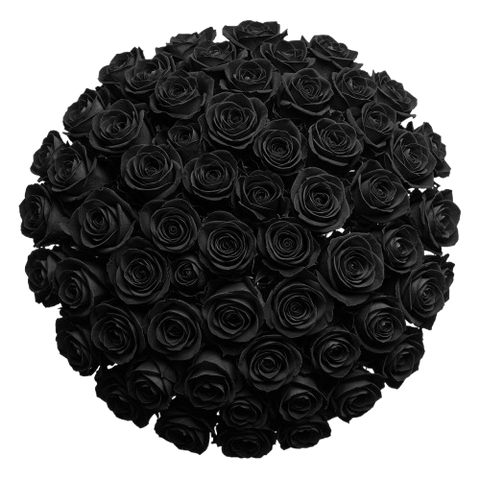 Black Roses Bouquet - Flowers Box London