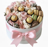 Bloom & Chocolate Delight Box Arrangement - Flowers Box London