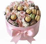 Bloom & Chocolate Delight Box Arrangement - Flowers Box London