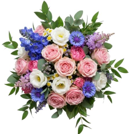 Blue and Pink Bouquet
