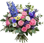 Blue and Pink Bouquet - Flowers Box London