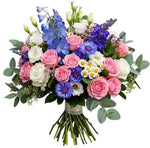 Blue and Pink Bouquet - Flowers Box London