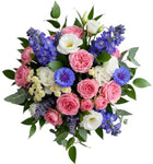 Blue and Pink Bouquet - Flowers Box London