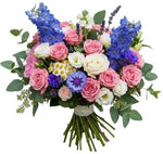 Blue and Pink Bouquet - Flowers Box London