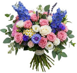 Blue and Pink Bouquet - Flowers Box London