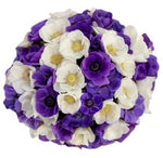 Blue and White Anemone Bouquet