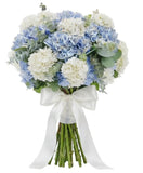 Blue and White Hydrangea Bouquet - Flowers Box London