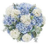 Blue and White Hydrangea Bouquet - Flowers Box London