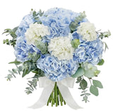 Blue and White Hydrangea Bouquet - Flowers Box London