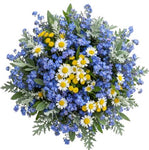 Blue Bouquet with Hint of Yellow