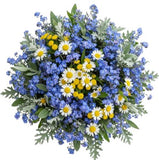 Blue Bouquet with Hint of Yellow