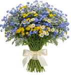 Blue Bouquet with Hint of Yellow